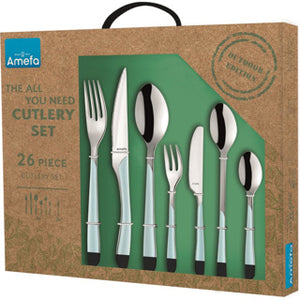 Amefa bestekset 26 delig eclat blauw