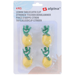No brand tafelkleedclips citroen 4st | 3 stuks