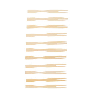 Load image into Gallery viewer, Cocktailvork 72 stuks bamboe | 4 stuks
