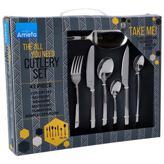 Amefa manille - 42 delige all you need bestekset - voor 6 personen - rvs