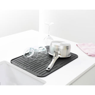 Brabantia sinkside afdruipmat - siliconen - 44 x 32 cm - dark grey