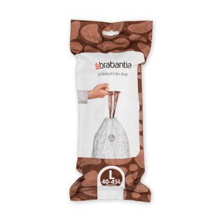 Brabantia perfectfit afvalzak, code l, 45l, 20 stuks | 4 stuks