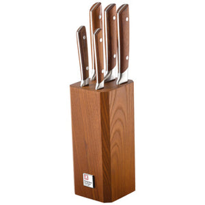 Amefa messenblok 5 delig in carbonized eshwood
