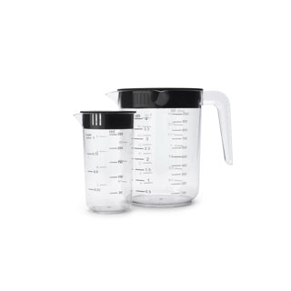 Brabantia tasty+ maatbeker set 2-delig - dark grey