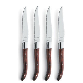 Load image into Gallery viewer, Amefa royal steak steakmessen 4 stuks maroon brown
