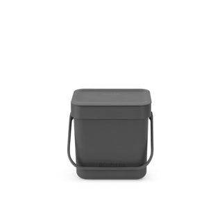Load image into Gallery viewer, Brabantia afvalbakje sort go 3l grijs | 2 stuks
