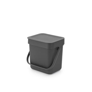 Load image into Gallery viewer, Brabantia afvalbakje sort go 3l grijs | 2 stuks
