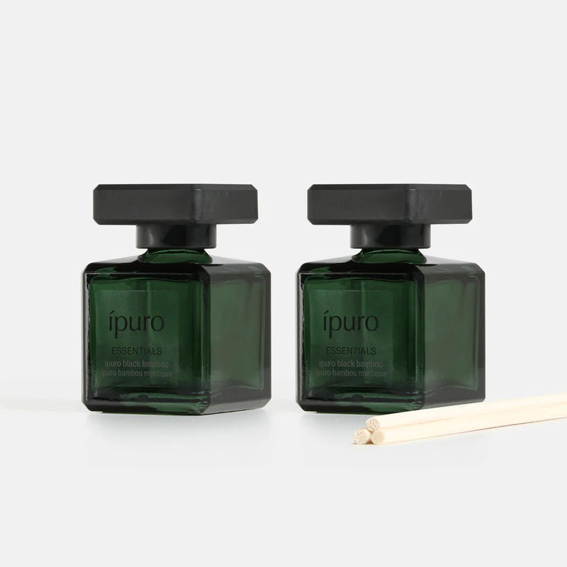 Load image into Gallery viewer, Ipuro geurdiffuser black bamboo 2 x 50 ml
