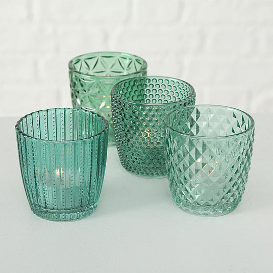 Boltze home windlicht marilu h7,5cm glas set a 4