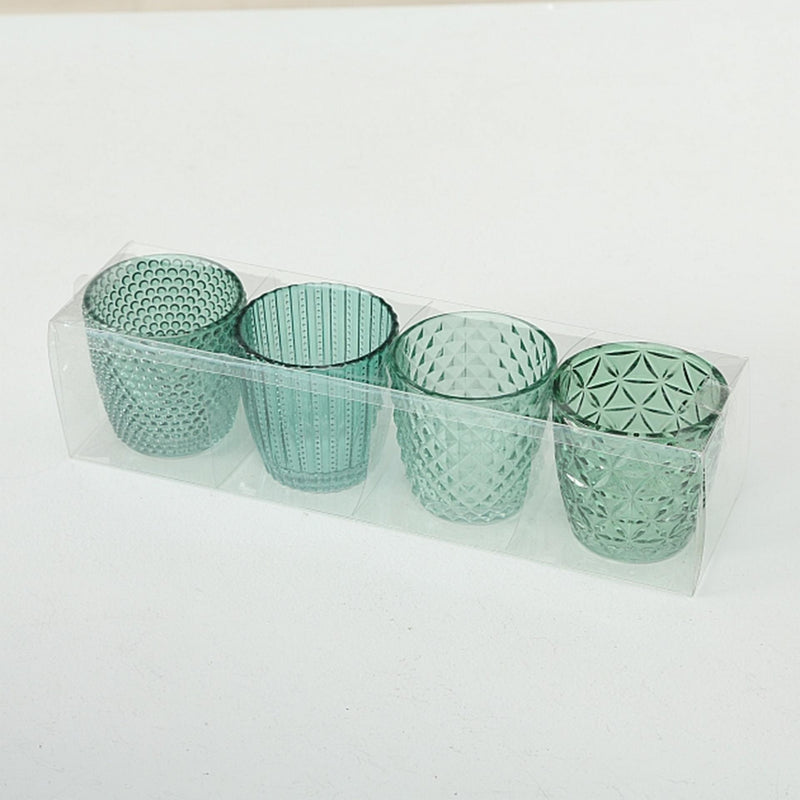 Load image into Gallery viewer, Boltze home windlicht marilu h7,5cm glas set a 4
