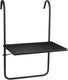 Mica decorations seatle hangtafel balkon - tafeltje buiten - plateau voor balkon - 57,5 x 38 cm - metaal - zwart