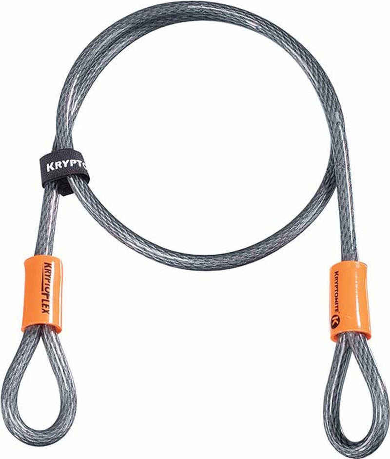 Load image into Gallery viewer, Kryptonite kryptoflex kabelslot – fiets - terras - teunmeubel - step - kinderwagen – kabel met dubbele lus – 120 cm – gevlochten staal
