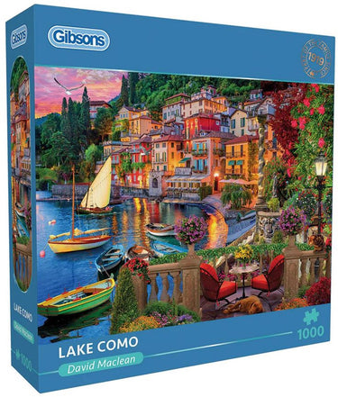 Gibsons - lake como (door david maclean) - 1000 stukjes 68×49cm (b×h) - legpuzzel voor volwassenen