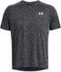 Under armour ua tech texturood ss-blk heren sportshirt - zwart - wit