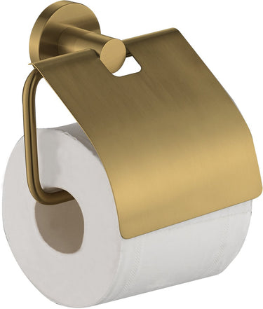 Plieger vigo closetrolhouder - toiletrolhouder met klep – 10 jaar garantie – geborsteld goud