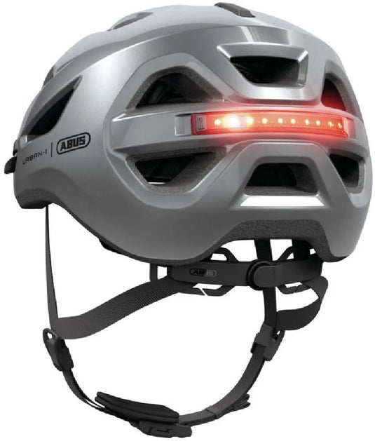 Abus fietshelm urban-i 4.0 graphite silver l - 57-61 cm - zilver - geschikt voor gebruik op elektrische fietsen - stadsfietsen - 290 g