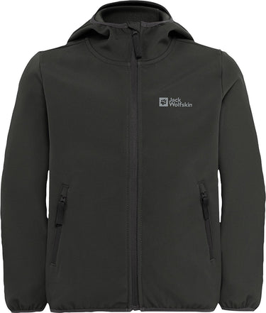 Jack wolfskin fourwinds jacket kids outdoorjas - granite black - 128