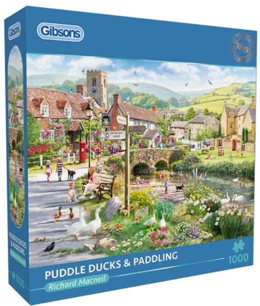 Gibsons - puddle ducks paddling (door richard macneil) - 1000 stukjes 68×49cm (b×h) - legpuzzel voor volwassenen