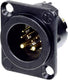 Neutrik nc10md-lx-b-con xlr-connector flensstekker, contacten recht aantal polen: 10 zwart 1 stuk(s)