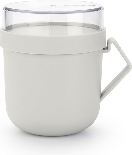 Brabantia make take soepbeker to go - 600 ml - kunststof - light grey