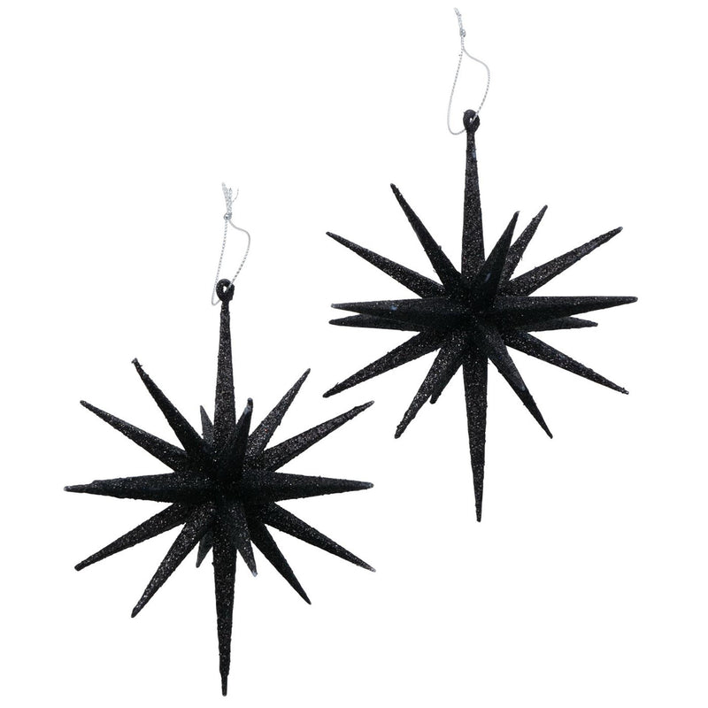 Load image into Gallery viewer, Boltze home deco hanger ster h15cm zwart 2-delig
