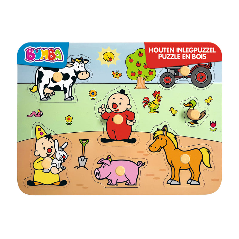 Load image into Gallery viewer, Studio 100 bumba houten noppenpuzzel boerderij, 7st.
