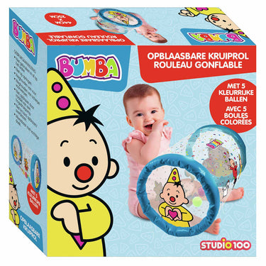 Bumba opblaasbare kruiprol - confetti - met 5 kleurrijke ballen