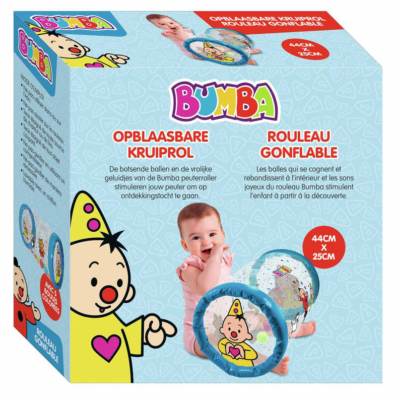Load image into Gallery viewer, Bumba opblaasbare kruiprol - confetti - met 5 kleurrijke ballen
