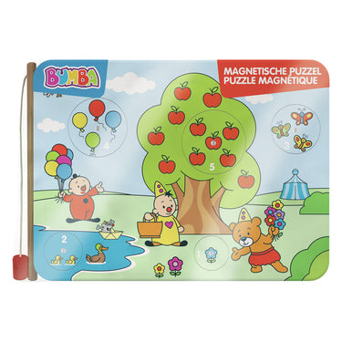 Bumba houten magnetische puzzel - 5 stukjes - met houten vislijn