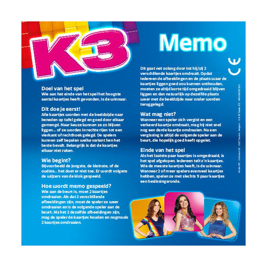 K3 memo - met 72 memokaarten