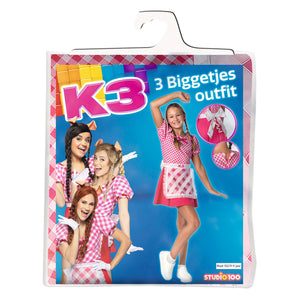 K3 verkleedkleding - verkleedjurk de 3 biggetjes - 9 11 jaar - maat 152