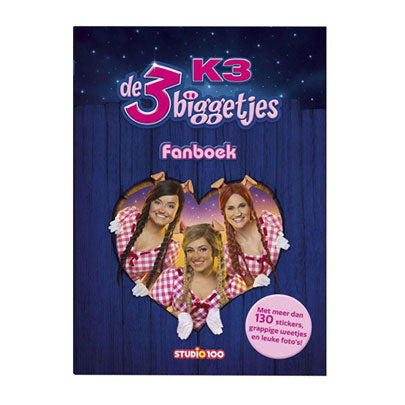 Load image into Gallery viewer, K3 : 3 biggetjes fanboek met stickers
