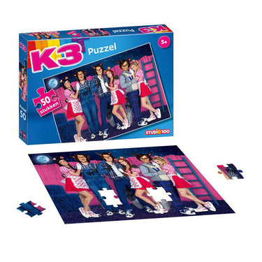 K3 legpuzzel 3 biggetjes en de wolven, 50st.