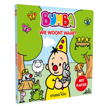 Studio 100 bumba kartonboek met flapjes - wie woont waar?