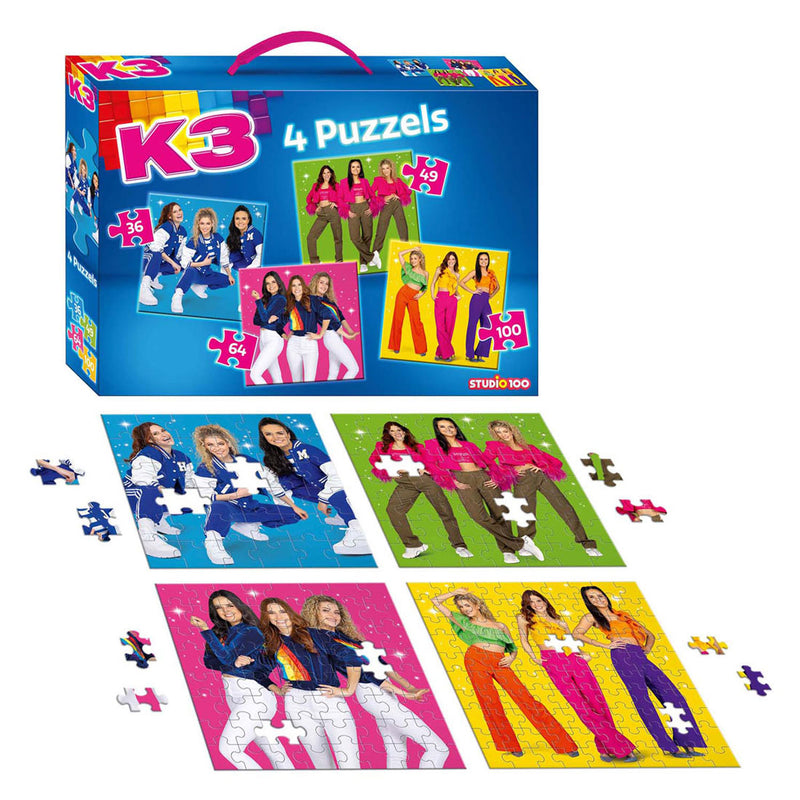 Load image into Gallery viewer, K3 4in1 puzzel - sterretjes
