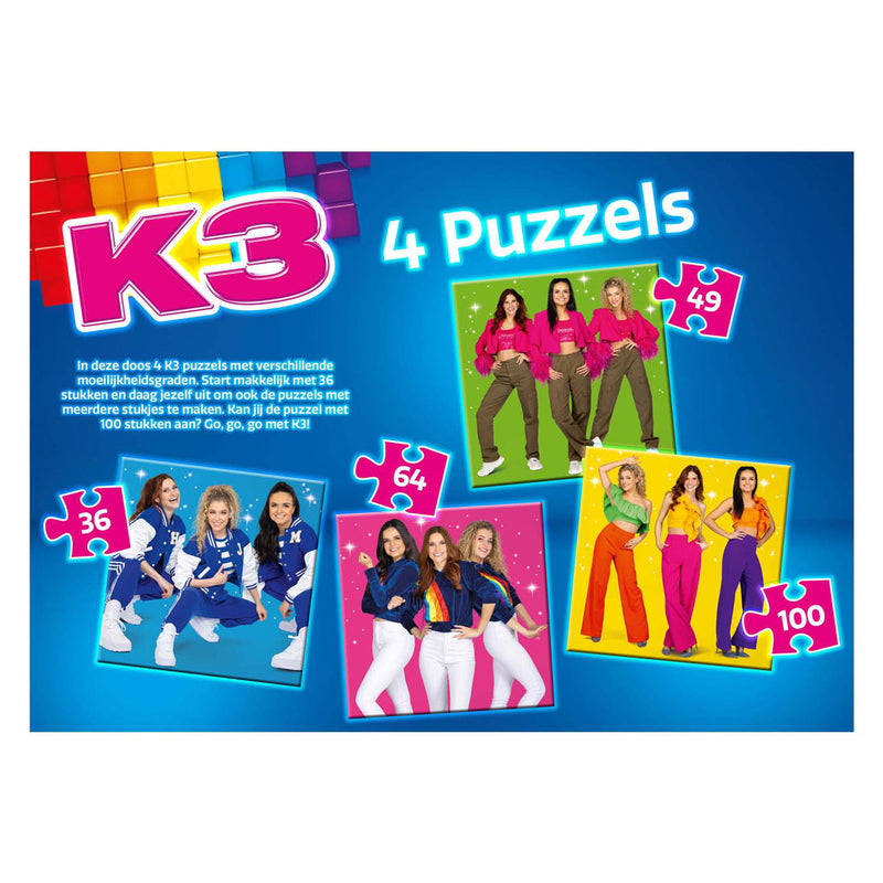 Load image into Gallery viewer, K3 4in1 puzzel - sterretjes
