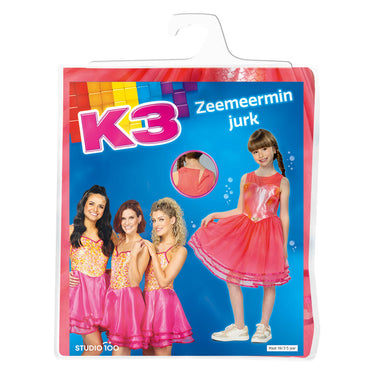 K3 verkleedkleding - verkleedjurk 3-5j. - lied van de zeemeermin - maat 116
