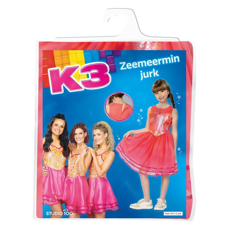 Load image into Gallery viewer, K3 verkleedkleding - verkleedjurk 3-5j. - lied van de zeemeermin - maat 116
