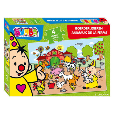 Studio 100 bumba puzzel boerderijdieren, 4st.