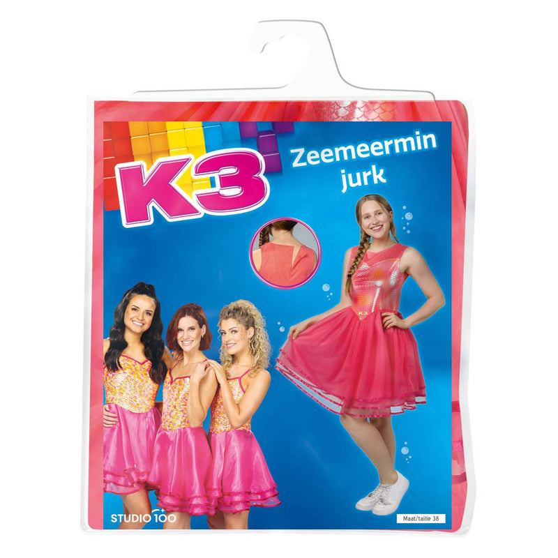 Load image into Gallery viewer, K3 verkleedkleding - zeemeerminjurk volwassenen - maat 38
