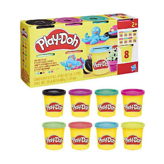 Load image into Gallery viewer, Play-doh vibrant - 8 kleipotjes
