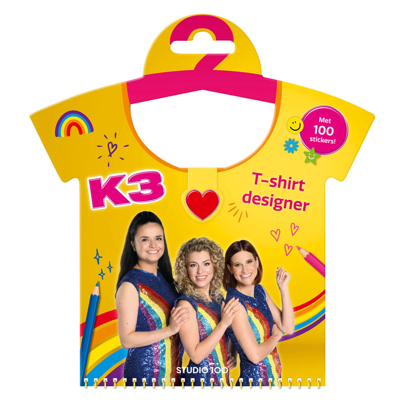 Load image into Gallery viewer, Studio 100 k3 doeboek - t-shirt designer
