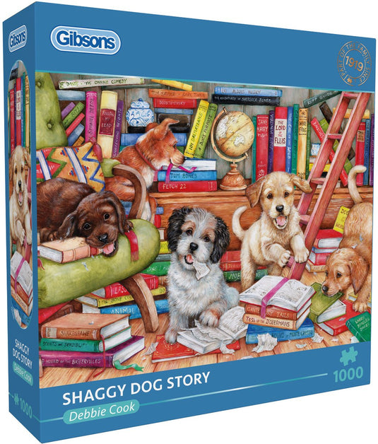 Gibsons - onzinnig honden verhaal ( shaggy dog story ) - debbie cook - 1000 stukjes - 68×49cm - legpuzzel voor volwassenen