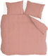 Walra dekbedovertrek remade uni essence - 200x220 - 100% katoen - roze