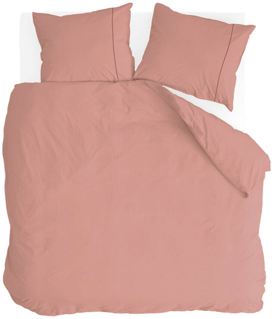 Walra dekbedovertrek remade uni essence - 240x220 - 100% katoen - roze