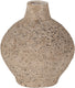 Woood sive decoratie vaas - klei - zand - 25x22x22