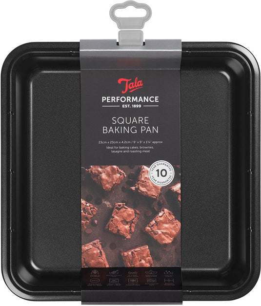 Tala performance - vierkante bakvorm - 23 cm - antiaanbaklaag - ovenbestendig - pfas-vrij