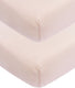 Meyco baby uni hoeslaken ledikant - 2-pack - soft pink - 60x120cm