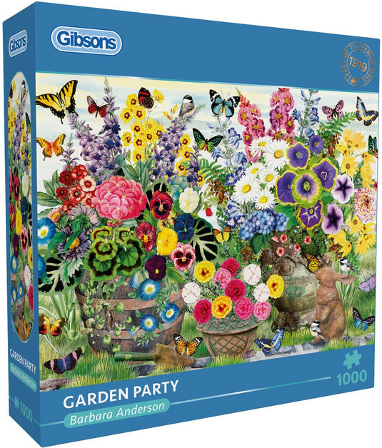 Gibsons - tuinfeestje ( garden party ) - barbara anderson - 1000 stukjes - 68×49cm - legpuzzel voor volwassenen