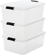 Iris topbox opbergbox -30l - kunststof - transparant - set van 3
